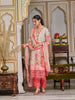 Schiffli Embroidered Kurta with Pant & printed Dupatta premium luxury