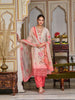 Schiffli Embroidered Kurta with Pant & printed Dupatta premium luxury