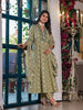 Embroidered & Printed Flared Kurta with pant & dupatta