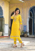 Embroidered Applique Net Kurta With pant & Lace dupatta