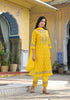 Embroidered Applique Net Kurta With pant & Lace dupatta