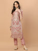 Elegant Organza Pink Kurta Set with Dupatta