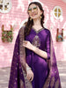 Hand Embroidered Purple Kurta with pant & Banarasi Jacquard Dupatta Premium