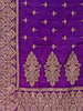 Hand Embroidered Purple Kurta with pant & Banarasi Jacquard Dupatta Premium