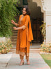 Nyra Cut Embroidered & Bandhani Printed kurta with Lace Embroidered Pant & Dupatta