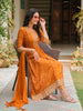 Nyra Cut Embroidered & Bandhani Printed kurta with Lace Embroidered Pant & Dupatta