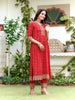 Nyra Cut Embroidered & Bandhani Printed kurta with Lace Embroidered Pant & Dupatta