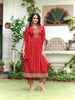 Nyra Cut Embroidered & Bandhani Printed kurta with Lace Embroidered Pant & Dupatta