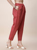 Bold and Elegant Red Cotton Kurta Pant Dupatta Set