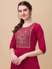 Chic Yoke Embroidered Pink Kurta Set