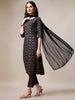 Casual Chic: Women's Blue Printed Kurta with Pant & Dupatta Set – LYKCON Collection