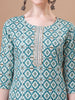 Printed & Lace Yoke Embroidered Kurta with Pant & Dupatta