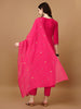 LYKCON Fuchsia Floral Embroidered Kurta Set: Perfect for Weddings & Festivals