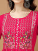 LYKCON Fuchsia Floral Embroidered Kurta Set: Perfect for Weddings & Festivals