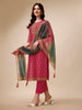 Printed &  Embroidered Kurta  with Pant & Dupatta Set