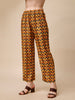 LYKCON Chevron Printed Asymmetrical Co-Ord Set in Yellow