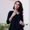 Classic Noir: Black Cotton Kurta Pant Set