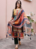 Elegant Straight-Cut Multi Chanderi Suit