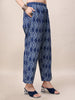 Elegant Blue Floral Printed Kurta with Cotton Pants