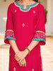 Embroidered Kurta with pant & Lace Dupatta