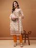 Hand Embroidered,Schiffli & Printed kurta with pant & Printed  Dupatta