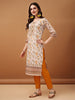 Hand Embroidered,Schiffli & Printed kurta with pant & Printed  Dupatta