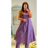 Basic V-Neck Kurta Set with Pants
